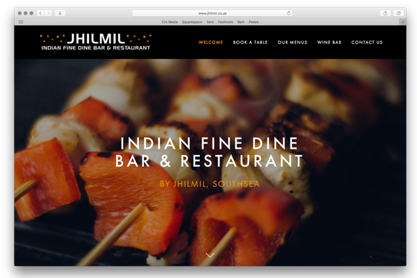 thiết kế website nhà hàng phong cách